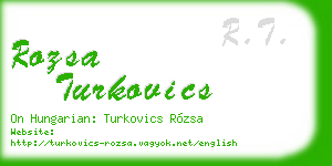 rozsa turkovics business card